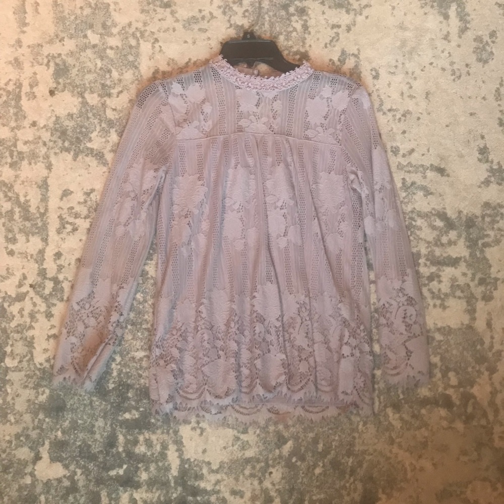 Lace long sleeve top Size S